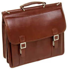 McKlein V Series Halsted Leather Double Compartment Laptop Case 80335