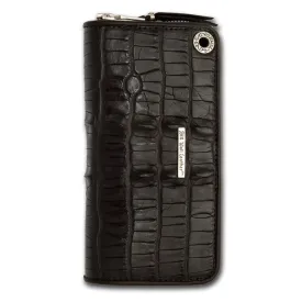 Medium Zipper Wallet in Alligator Tail Leather