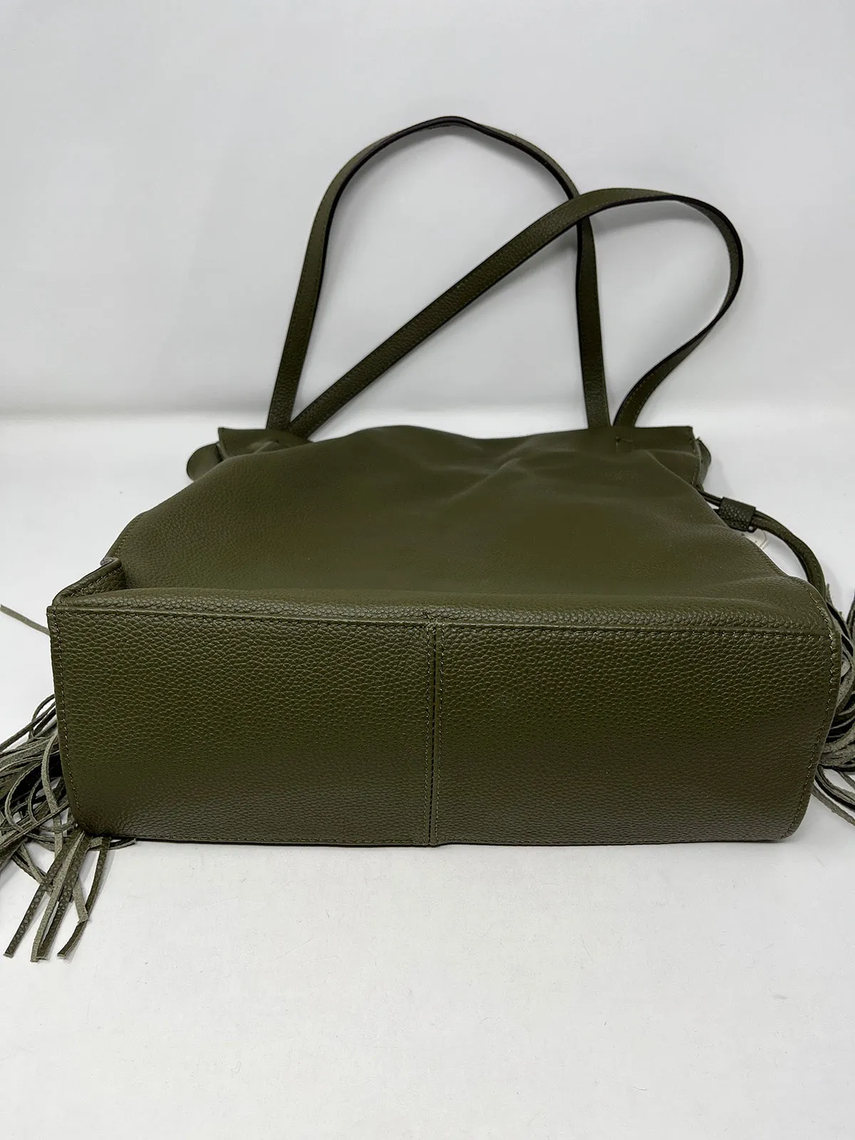 Melrose and Market Olive Leather Satchel NWT