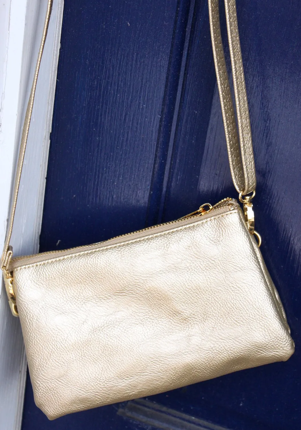 Monogrammed Clutch Gold