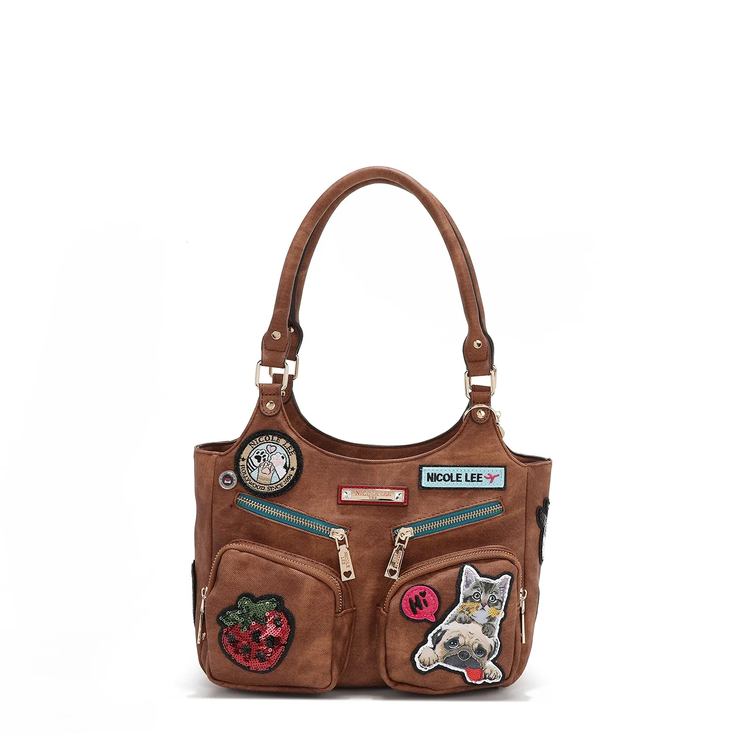 MULTI PATCH SHOULDER BAG