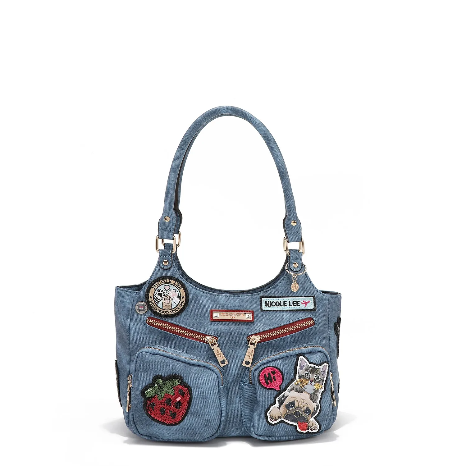 MULTI PATCH SHOULDER BAG