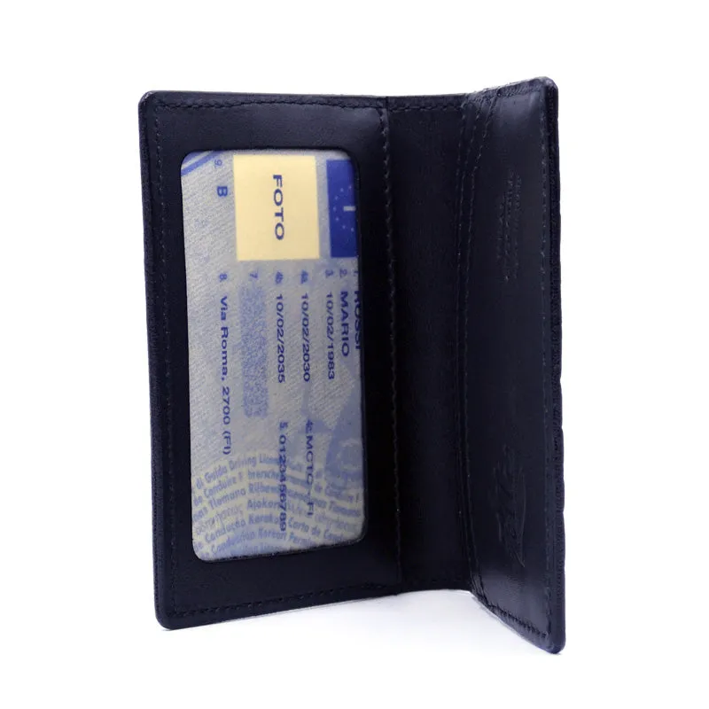 O-81-500-BLK CROCODILE Card Case, Black