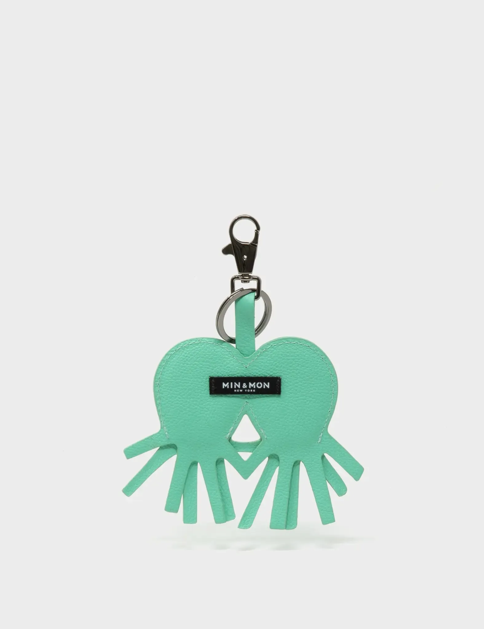 Octotwins Charm - Biscay Green Leather Keychain