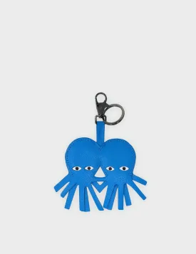 Octotwins Charm - Ibiza Blue Leather Keychain