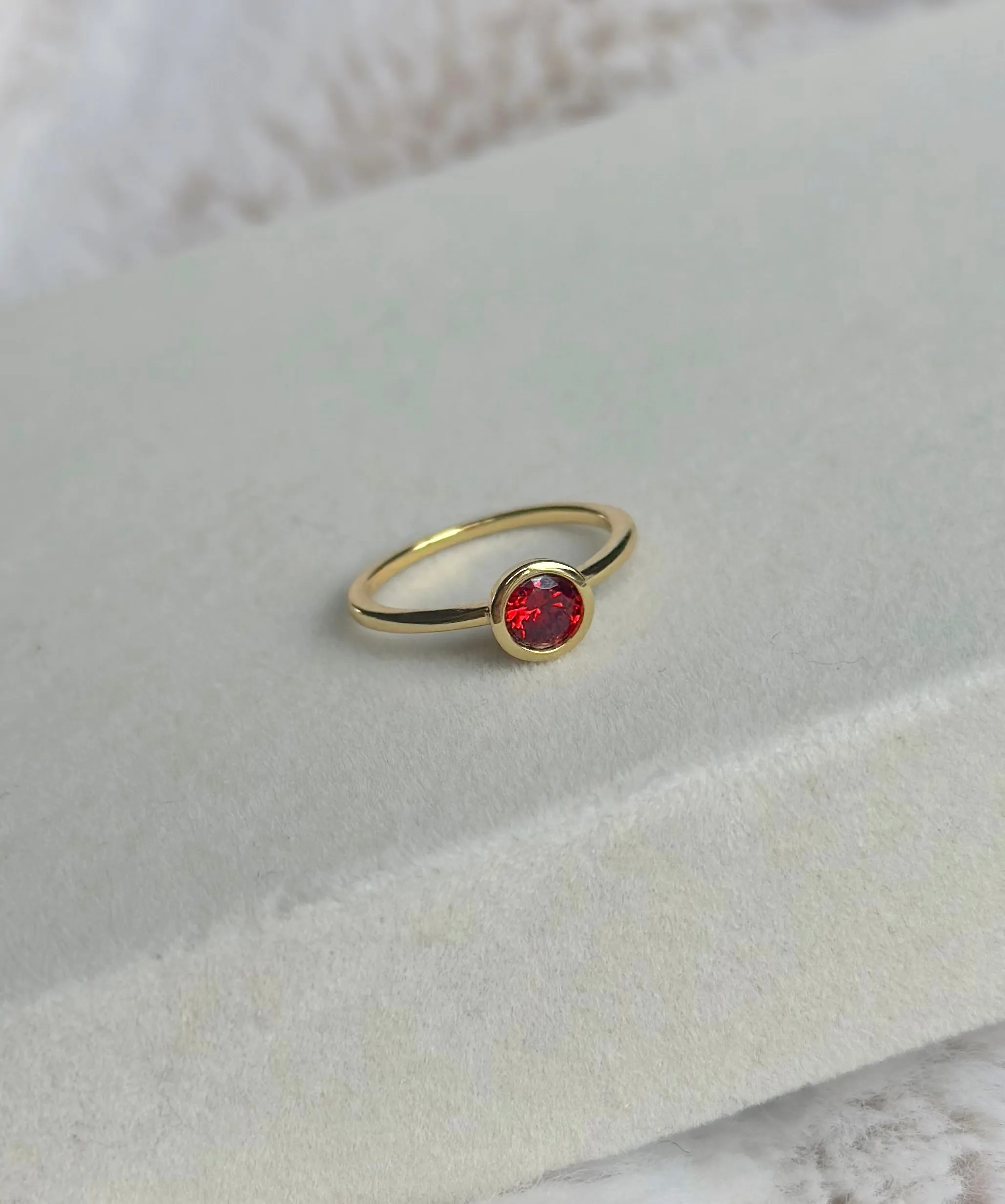 Orelia Red Ring - Gold