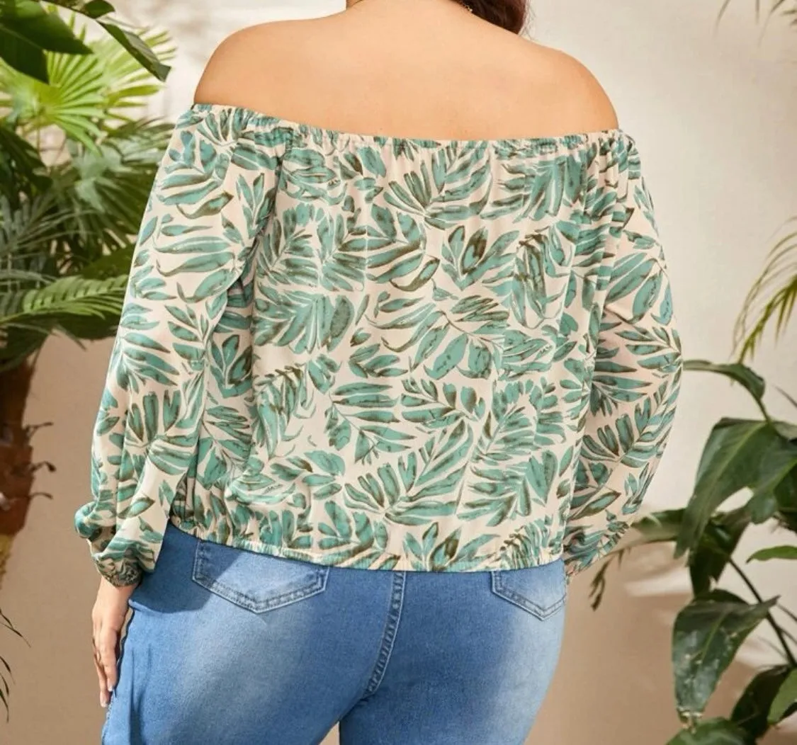 Palm Off Shoulder Blouse