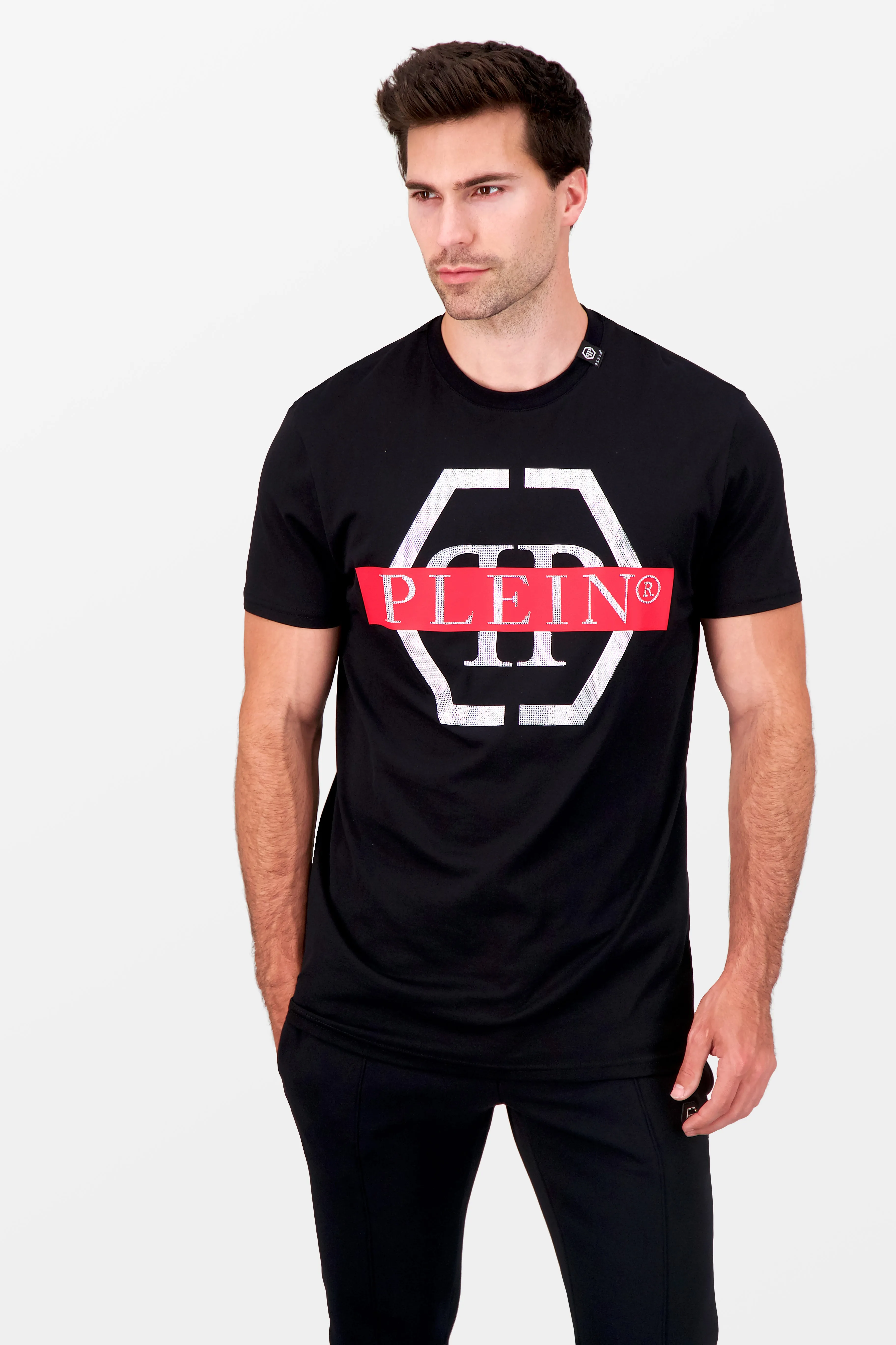 Philipp Plein Black SS Hexagon T-Shirt