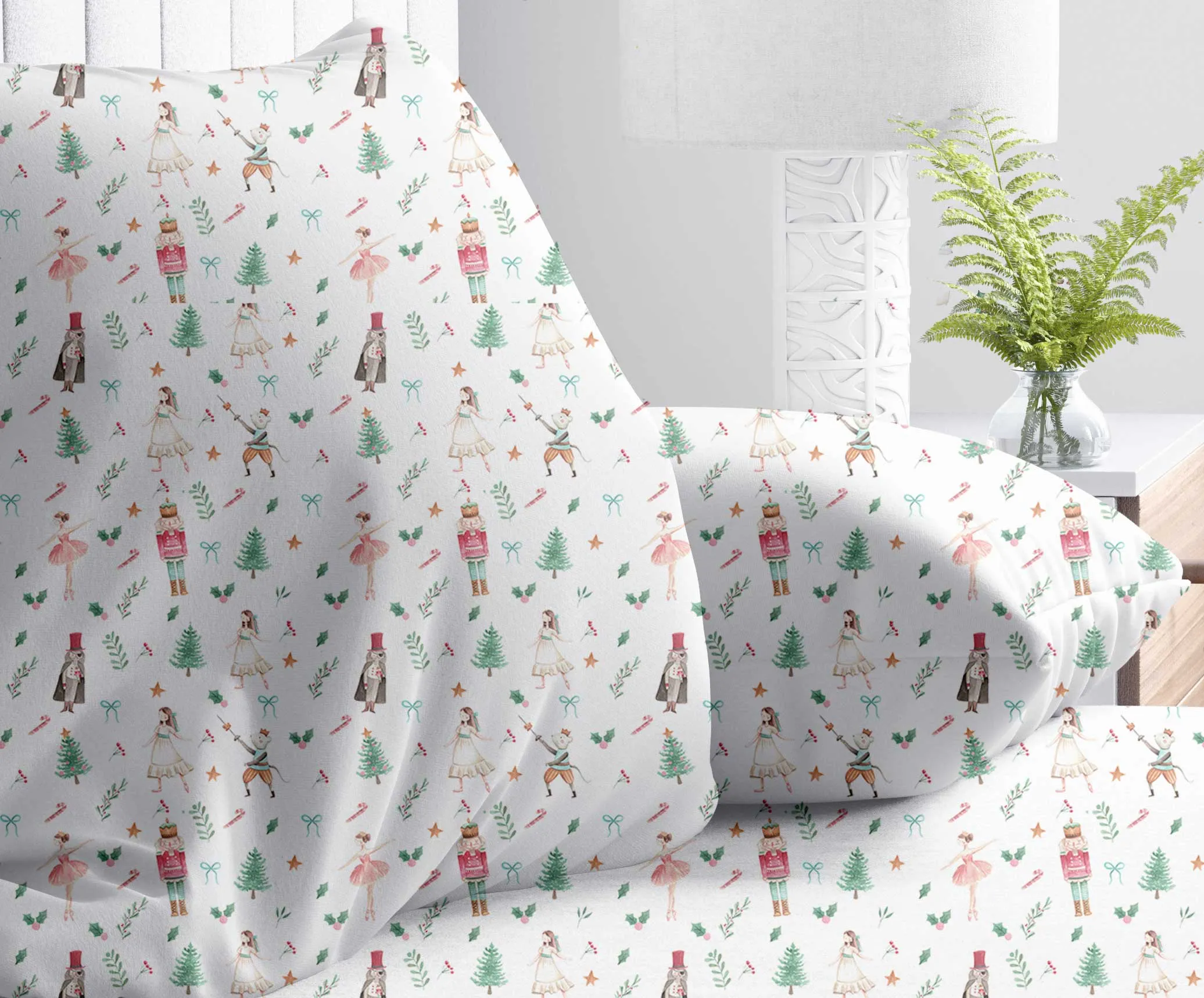 Pre-Order Holiday Classic Vintage Nutcracker Design - 100% Bamboo Bed Linen, Est. Shipping in Late October