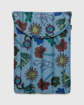 Puffy Laptop Sleeve 16" in Digital Denim Birds