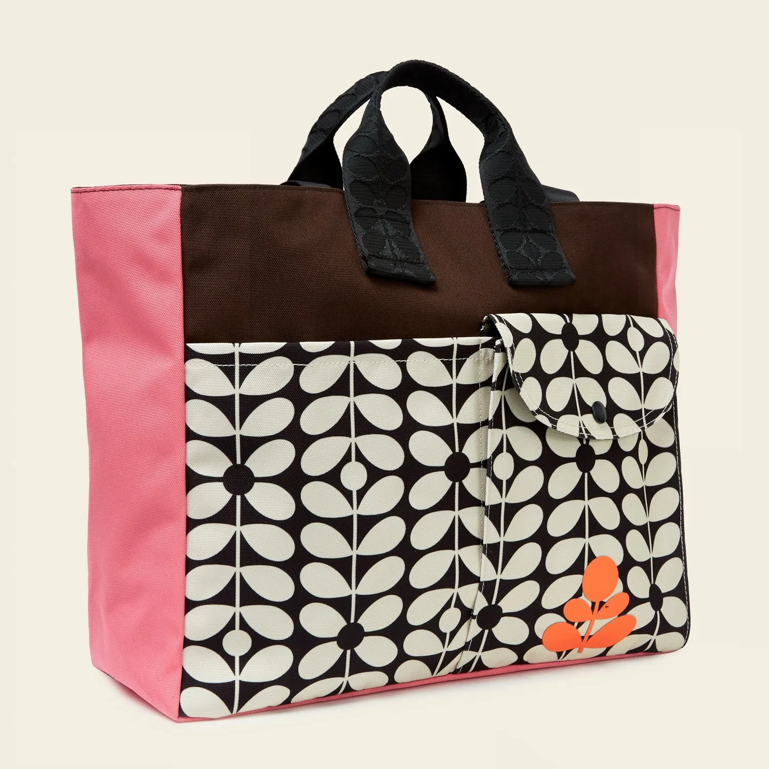 Rhombus Tote - Sixties Stem Jet Colour Block