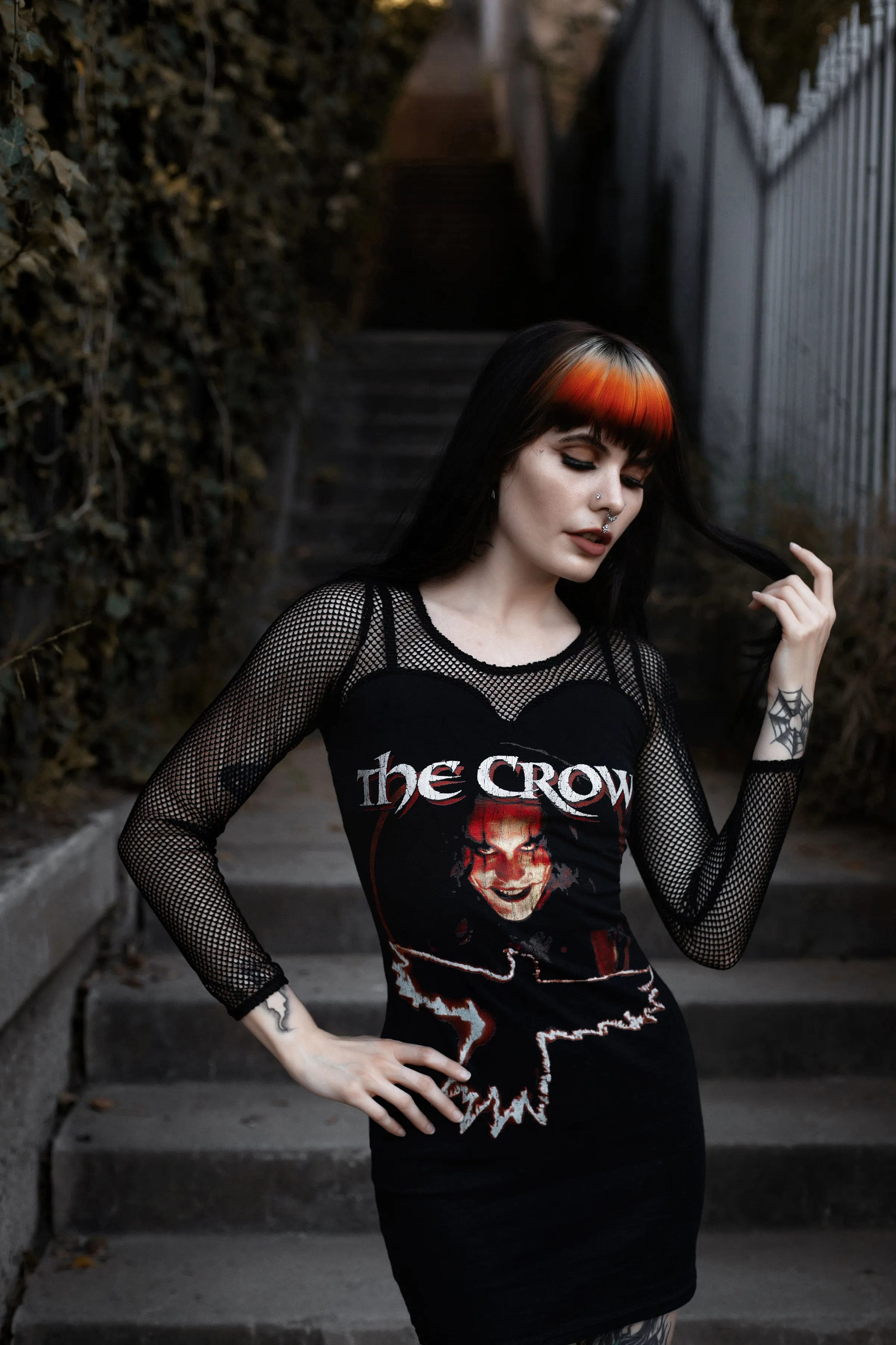 The Crow Fishnet Dress