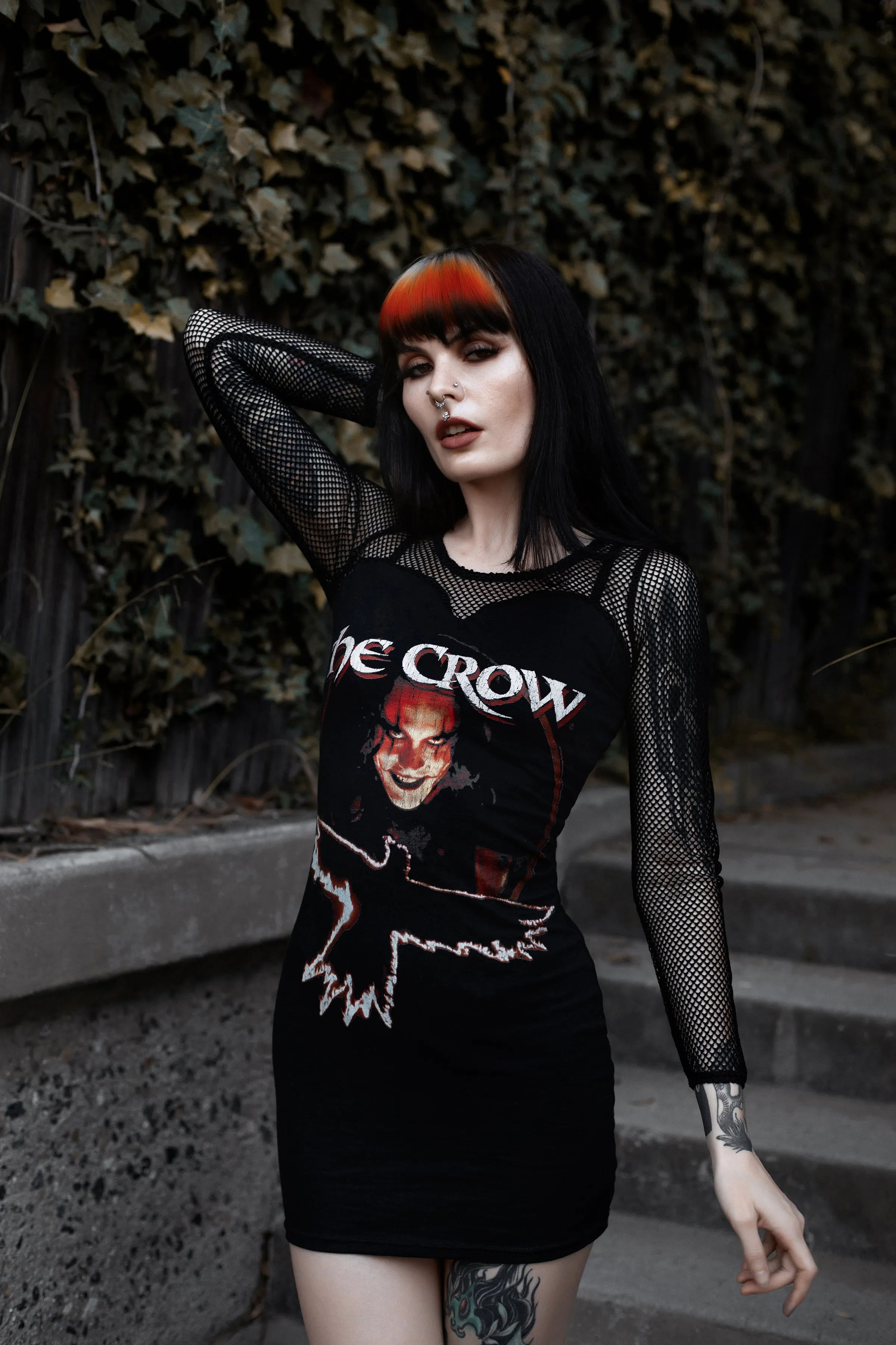 The Crow Fishnet Dress