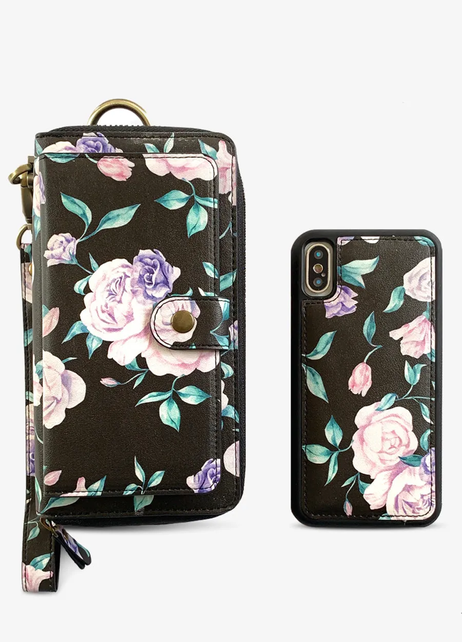 Ultimate Wristlet Phone Case in Midnight Floral