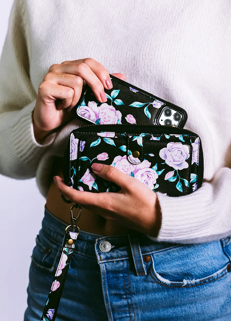 Ultimate Wristlet Phone Case in Midnight Floral