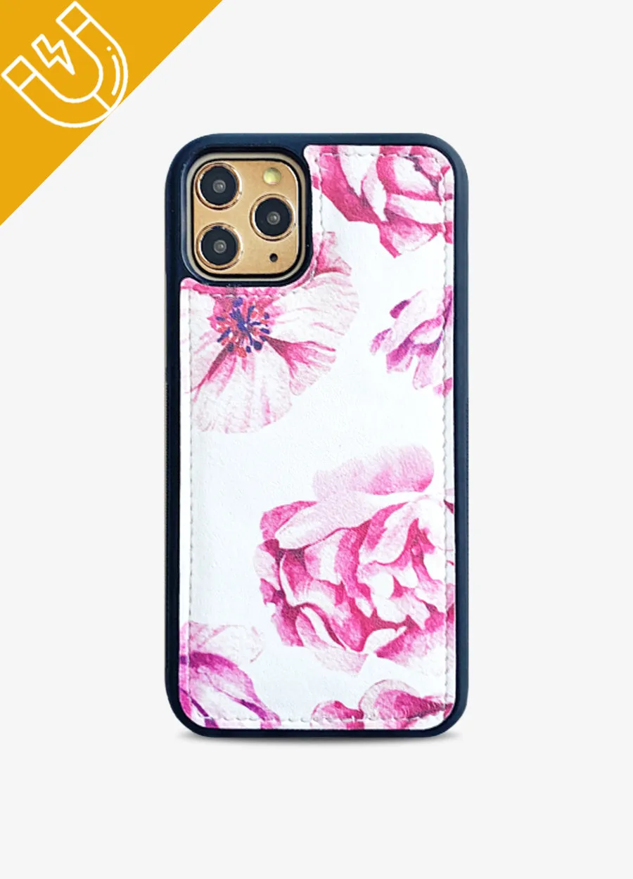 Ultimate Wristlet Phone Case in Pink Peonies