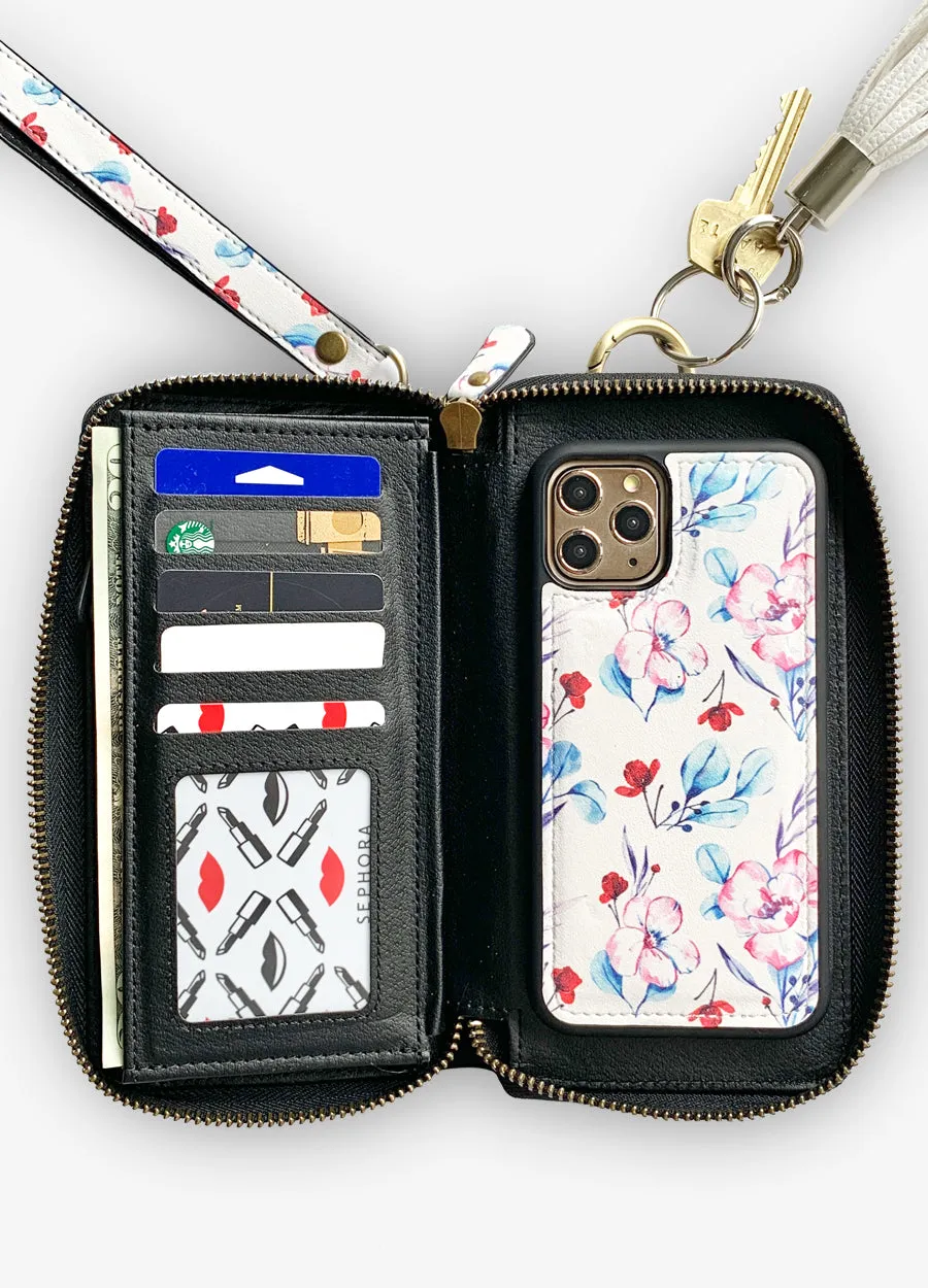 Ultimate Wristlet Phone Case in Sweet Blossoms