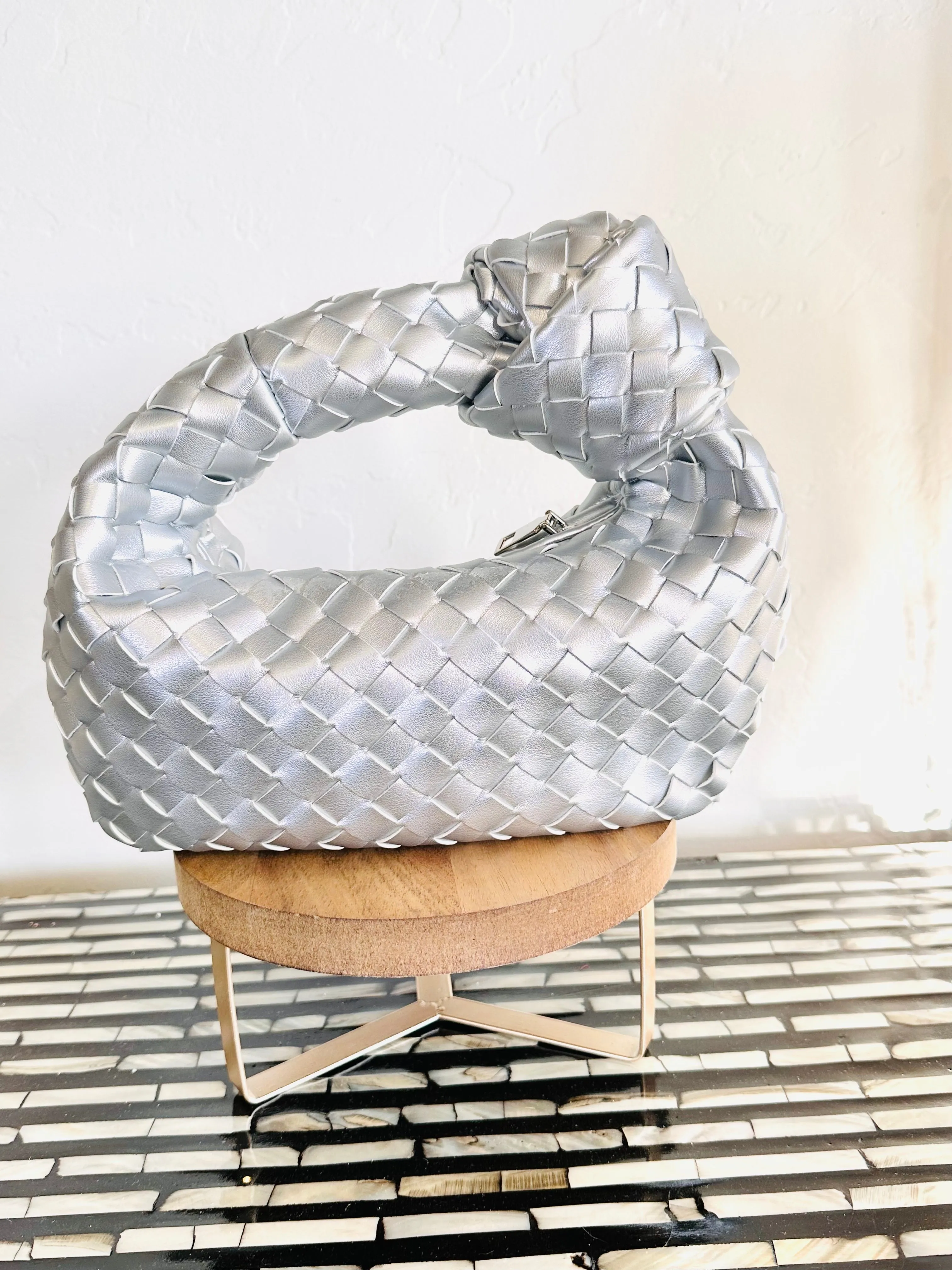 Woven Purse - Silver