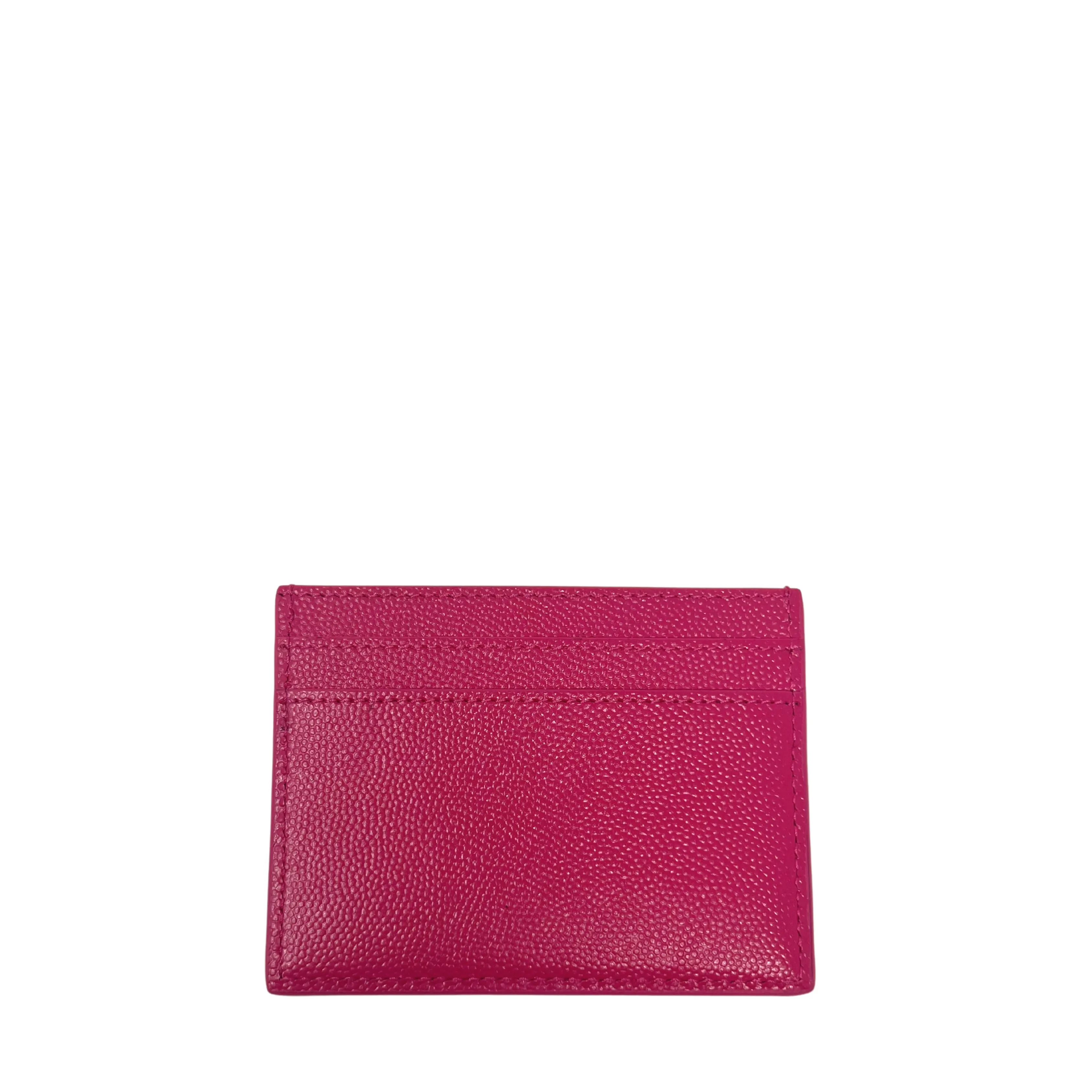 YSL Paris Card Case - Fuchsia